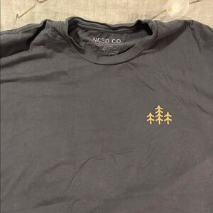 Gray Need To Breathe T-Shirt with Gold Tree Design